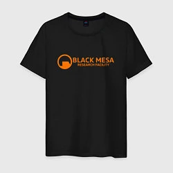 Футболка хлопковая мужская Black Mesa: Research Facility, цвет: черный