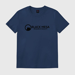 Футболка хлопковая мужская Black Mesa: Research Facility, цвет: тёмно-синий