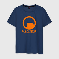 Футболка хлопковая мужская Black Mesa: Research Facility, цвет: тёмно-синий