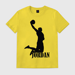 Футболка хлопковая мужская Jordan Basketball, цвет: желтый