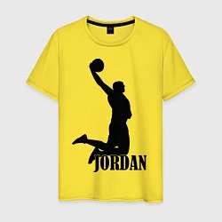 Футболка хлопковая мужская Jordan Basketball, цвет: желтый