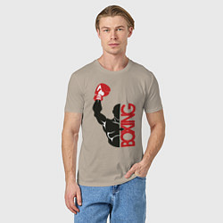 Футболка хлопковая мужская Boxing, цвет: миндальный — фото 2