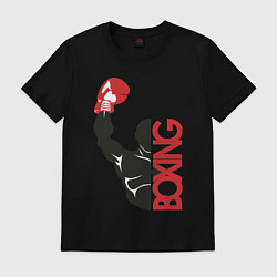 Футболка хлопковая мужская Boxing, цвет: черный