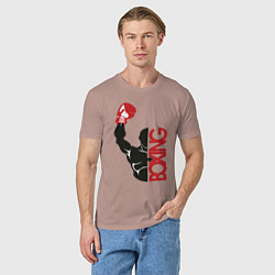 Футболка хлопковая мужская Boxing, цвет: пыльно-розовый — фото 2