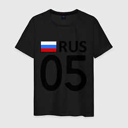 Футболка хлопковая мужская RUS 05, цвет: черный