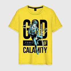 Футболка хлопковая мужская God of Calamity, цвет: желтый
