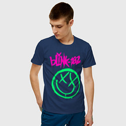 Футболка хлопковая мужская BLINK-182, цвет: тёмно-синий — фото 2