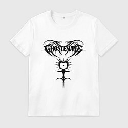 Футболка хлопковая мужская GHOSTEMANE, цвет: белый