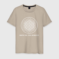 Футболка хлопковая мужская BRING ME THE HORIZON, цвет: миндальный