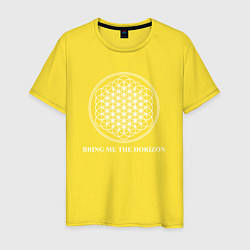 Футболка хлопковая мужская BRING ME THE HORIZON, цвет: желтый