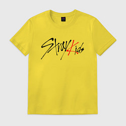 Футболка хлопковая мужская STRAY KIDS FELIX, цвет: желтый