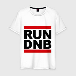 Футболка хлопковая мужская RUN DNB, цвет: белый
