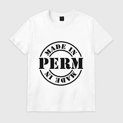 Футболка хлопковая мужская Made in Perm, цвет: белый