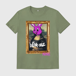 Футболка хлопковая мужская Blink 182 Nine Mona Lisa, цвет: авокадо