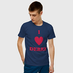 Футболка хлопковая мужская I Love Derry, цвет: тёмно-синий — фото 2