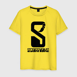 Футболка хлопковая мужская Scorpions logo, цвет: желтый