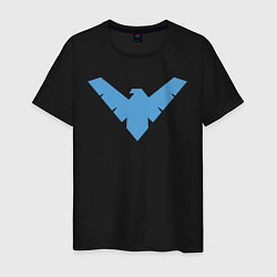 Футболка хлопковая мужская Nightwing, цвет: черный