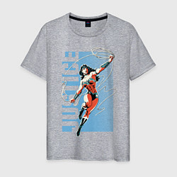 Футболка хлопковая мужская Justice Wonder Woman, цвет: меланж