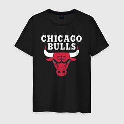 Футболка хлопковая мужская CHICAGO BULLS, цвет: черный