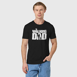 Футболка хлопковая мужская The walking dad, цвет: черный — фото 2