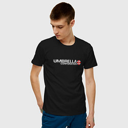 Футболка хлопковая мужская UMBRELLA CORP цвета черный — фото 2