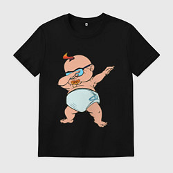 Футболка хлопковая мужская Dabbing Kid, цвет: черный
