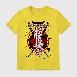 Футболка хлопковая мужская Кёкусинкай, цвет: желтый