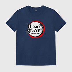 Футболка хлопковая мужская KIMETSU NO YAIBA, цвет: тёмно-синий