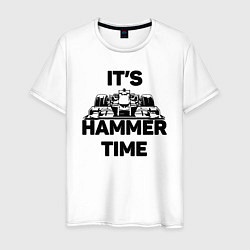 Футболка хлопковая мужская It's hammer time, цвет: белый