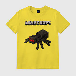Футболка хлопковая мужская Minecraft, цвет: желтый