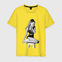 Футболка хлопковая мужская ARIANA GRANDE, цвет: желтый