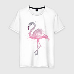 Футболка хлопковая мужская Flamingo, цвет: белый