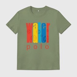 Футболка хлопковая мужская Water polo, цвет: авокадо