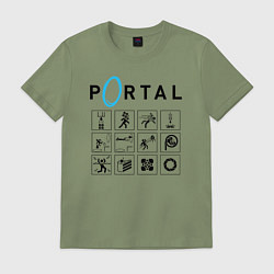 Футболка хлопковая мужская PORTAL, цвет: авокадо