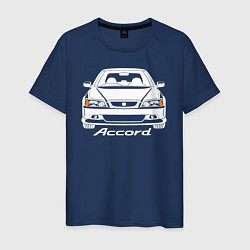 Футболка хлопковая мужская Honda Accord CF, 6 поколение, цвет: тёмно-синий