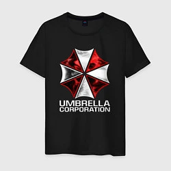 Футболка хлопковая мужская UMBRELLA CORP, цвет: черный