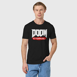 Футболка хлопковая мужская DOOM, цвет: черный — фото 2