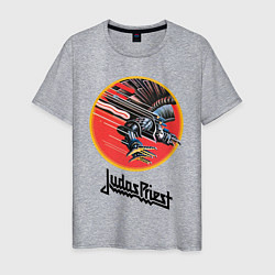 Футболка хлопковая мужская JUDAS PRIEST, цвет: меланж