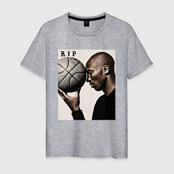 Футболка хлопковая мужская Kobe - RIP Legend, цвет: меланж