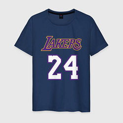 Футболка хлопковая мужская Lakers 24, цвет: тёмно-синий