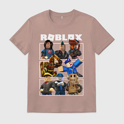 Футболка хлопковая мужская ROBLOX, цвет: пыльно-розовый