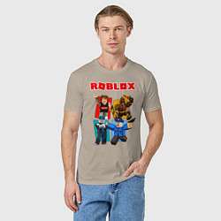 Футболка хлопковая мужская ROBLOX, цвет: миндальный — фото 2