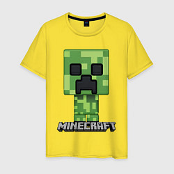 Футболка хлопковая мужская MINECRAFT, цвет: желтый