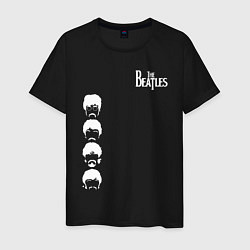 Футболка хлопковая мужская Beatles, цвет: черный