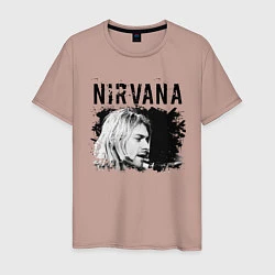 Футболка хлопковая мужская NIRVANA, цвет: пыльно-розовый