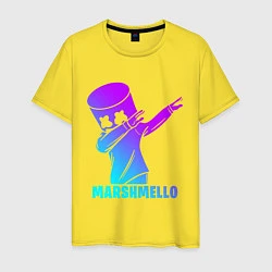 Футболка хлопковая мужская MARSHMELLO, цвет: желтый