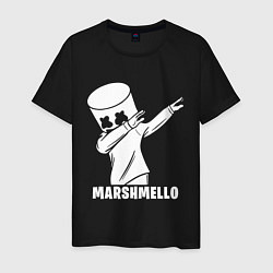 Футболка хлопковая мужская MARSHMELLO, цвет: черный