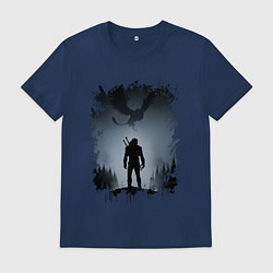 Футболка хлопковая мужская ВЕДЬМАК, цвет: тёмно-синий