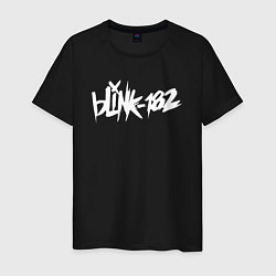 Футболка хлопковая мужская Blink 182, цвет: черный