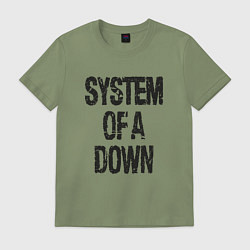 Футболка хлопковая мужская System of a down, цвет: авокадо